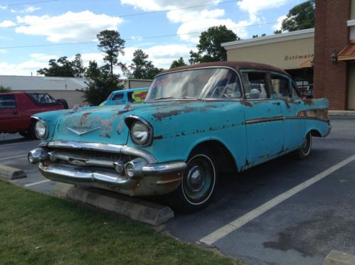 1957 chevy 4 door very original hot rod rat rod resto mod 150 210 bel air