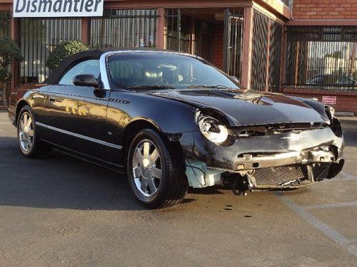 2003 ford thunderbird convertible damaged salvage runs! low miles rare wont last