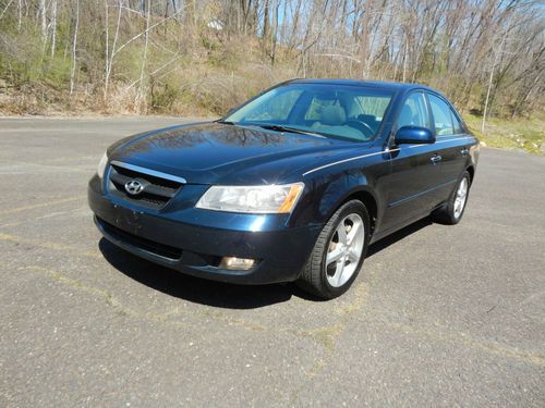 2006 hyundai sonata lx sedan 4-door 3.3l no reserve sun roof leather immaculate