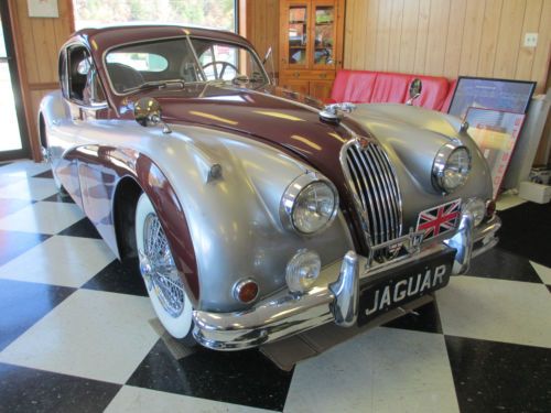 1955 jaguar xk140 fixed head coupe c-type  woverdrive runs drives great