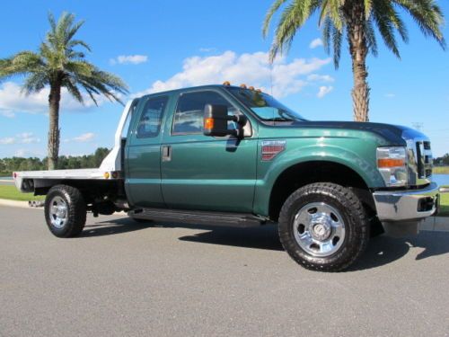 Ford f350 superduty xlt supercab 4x4 aluminum flatbed 6.4l powerstroke diesel