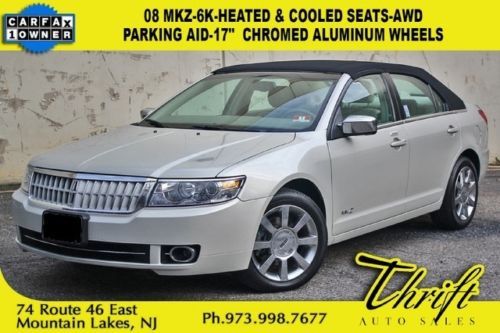 08 mkz-6k-heated &amp; cooled seats-awd-parking aid-17  chromed aluminum wheels