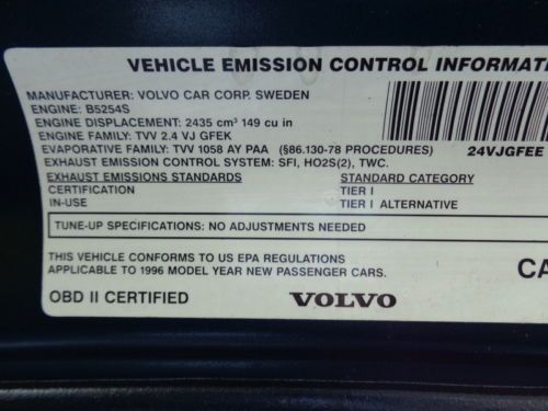 Florida 96 Volvo 850 Turbo Sedan 85K Miles New Timing Belt/Tensioner No Reserve, image 91