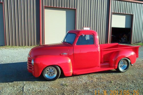 1953 chevrolet 3100 street rod, step side, short box, pickup red