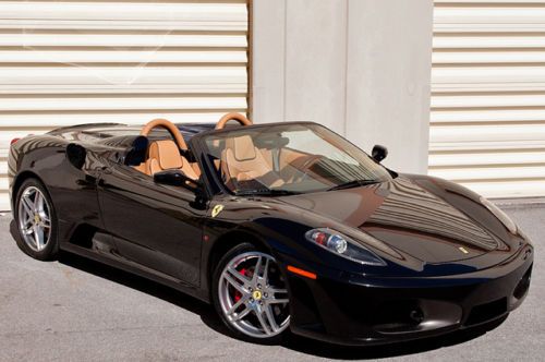 2007 ferrari 430 spider f1! 7k miles! black/tan! serviced! carbon fiber! loaded!