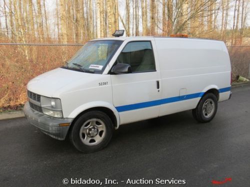 2005 chevrolet astro cargo van w/ interior shelving &amp; beacon light auto ac chevy