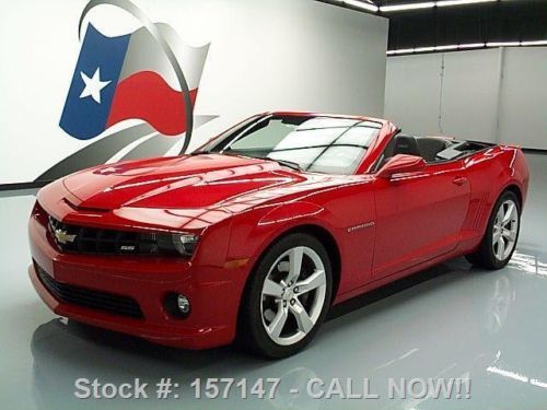 2011 chevy camaro convertible 2ss auto leather 20&#039;s 30k texas direct auto