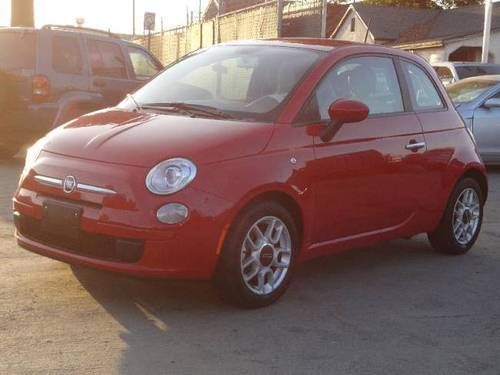 2012 fiat 500 pop damaged rebuilder clean title economical low miles wont last!!