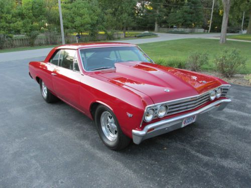 1967 pro-street red big block chevrolet chevelle th400 9&#034; rear 468 ci