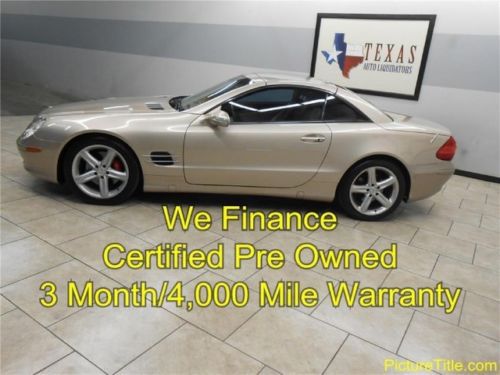 03 mercedes sl500 gps navi heated cool seats certified warranty finance texas