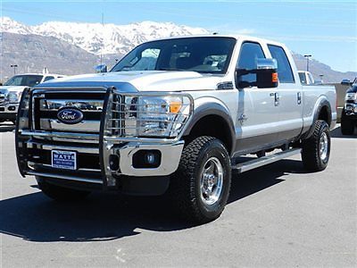 Ford crew cab lariat 4x4 powerstroke diesel custom guard tires wheels leather