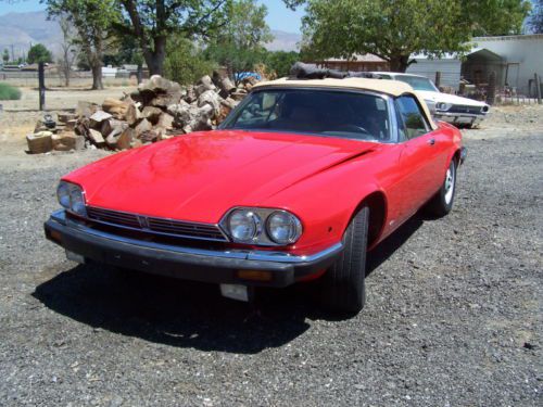 1987 jaguar convertible xjs, 2 door, bright red