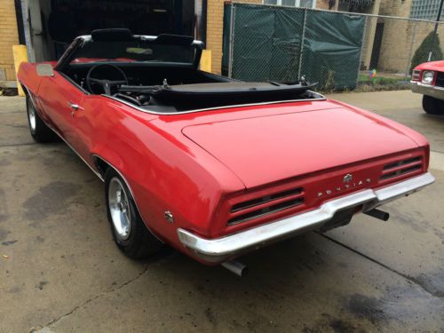 1969 pontiac firebird convertible #&#039;s matching high options ready to go!