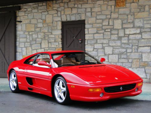 F355 berlinetta coupe 6-speed, $7k service just completed, rosso red over tan,