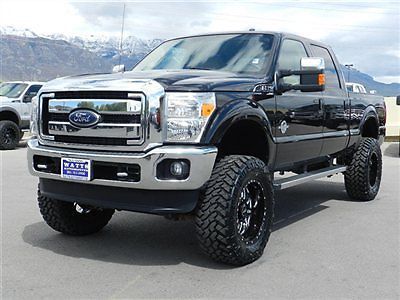 Ford crew cab lariat 4x4 powerstroke diesel custom new  lift wheels tires auto