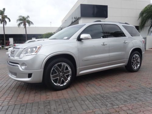 2011 gmc acadia fwd 4dr denali leather sunroof 3rd row clean carfax