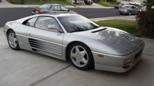 1991 ferrari 348tb  low mile  silver/red