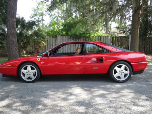 1989 ferrari mondial t coupe, rare 1 of 43 in us! 54k miles, stunning red/tan!