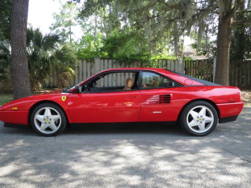 1989 ferrari mondial t coupe, rare 1 of 43 in us! 54k miles, stunning red/tan!