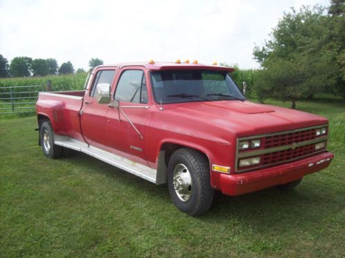 1989 chevy 3+3 4 door bonus cab one ton dually truck  choo choo custom