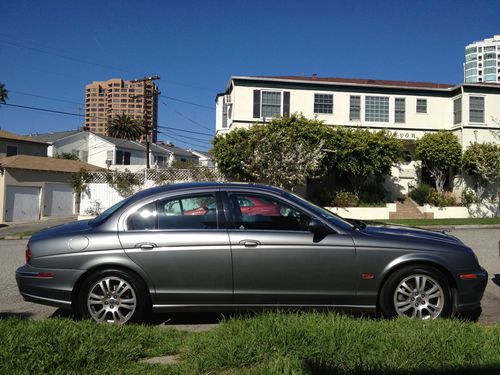 2003 jaguar s-type v8 4.2l, 4-door, gray exterior, black leather interior