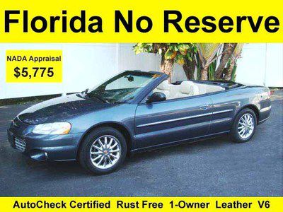 No reserve hi bid wins 1owner convertible leather rust free serviced 27mpg fla