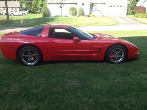 2002 chevy corvette 40k miles red imacculate condition 6spd manual