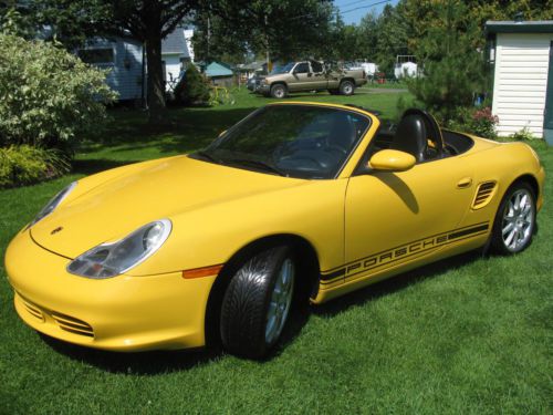 2004 boxter s speed yellow sport package convenience package many extras superb!