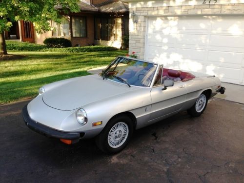 1979 alfa romeo spider veloce convertible  - silver manual