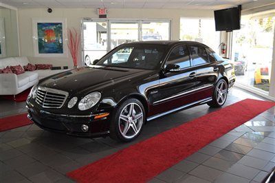 09 mercedes-benz e63 amg loaded pano roof nav low miles full warranty no reserve