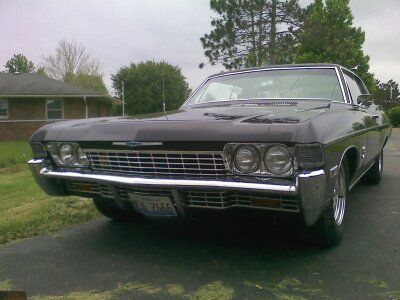 1968 impala 2dr custom coupe-triple black -recent build