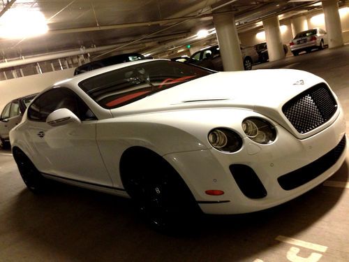 Bentley supersports, white on red/black interior! low miles! extended warranty!
