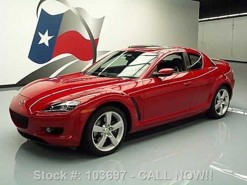 2004 mazda rx-8 6-speed htd leather sunroof spoiler 44k texas direct auto
