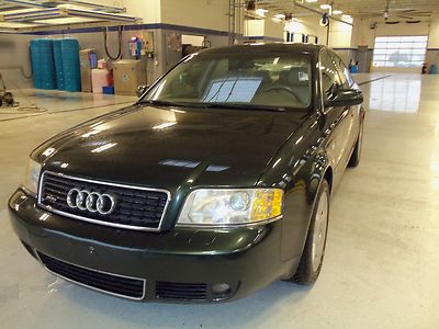 Audi a6 3.0 l automatic quatro 4x4 sdn green, tan, leather, heated seats