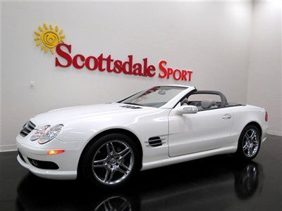 06 sl500 amg sport * 38k miles * white * chorme amg whls * wood steering wheel