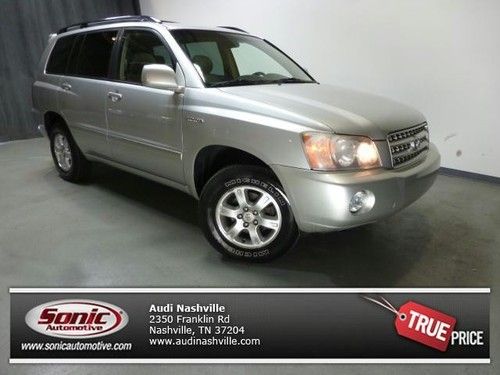 2002 toyota highlander v6, 4wd, leather, roof, excellent condition!!