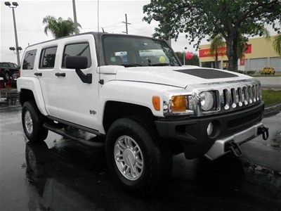 2009 hummer h3 suv 3.7l auto birch white w/tan leather