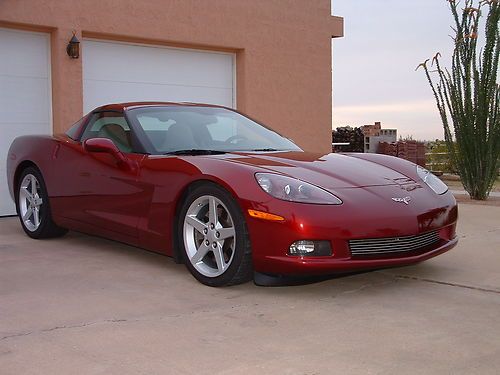 2007 corvette, monterey red, z51 perf pkg, 6 speed manual, borla stinger