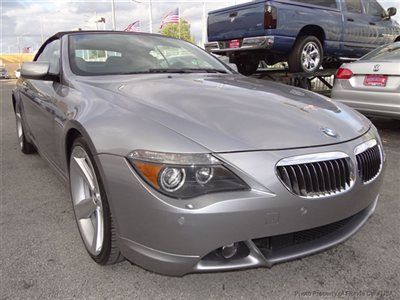 06 bmw 650i sport convertible nav leather 49k like new condition florida