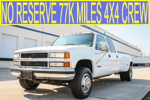 No reserve 77k miles crew cab 4x4 no rust leather 7.4l 99 01 02 sierra f-150 ram