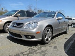 2005 mb clk-class 2dr cabriolet 5.0l black top, low miles, one owner