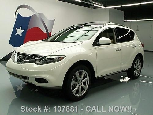 2012 nissan murano platinum pano sunroof nav 20's 17k! texas direct auto