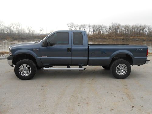 2006 ford f-350 super duty ext. cab 6.0l lifted blue 4x4