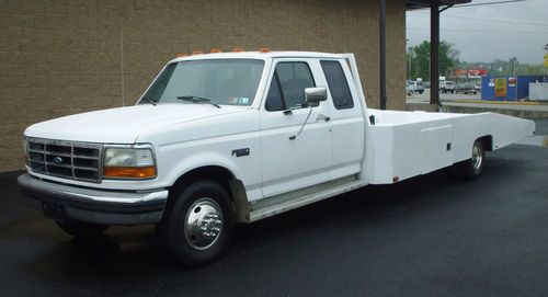 1992 ford f350 xlt excab 7.3l  19' car hauler