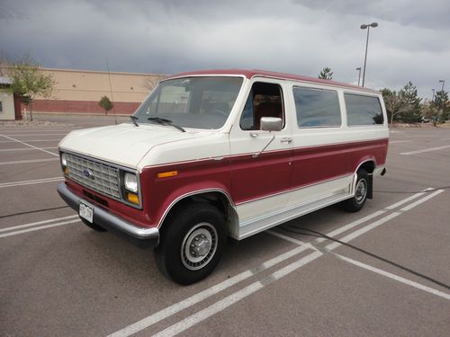 1988 ford e-350 1 ton passenger van efi club wagon econoline cargo no reserve