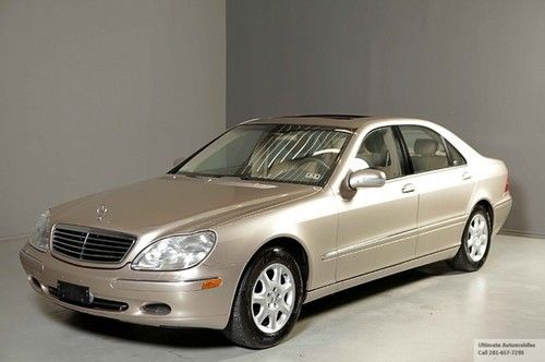 2002 mercedes benz s430 63k miles 1-owner nav sunroof leather xenons wood heated