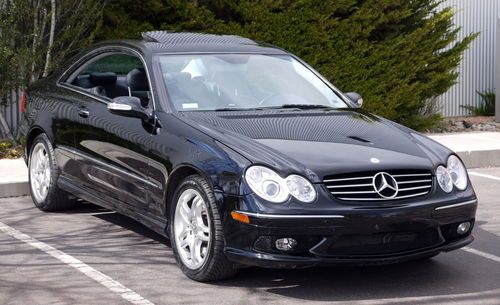 2003 mercedes-benz clk55 amg v-8 coupe 2-door 5.5l black on black 66,631 miles