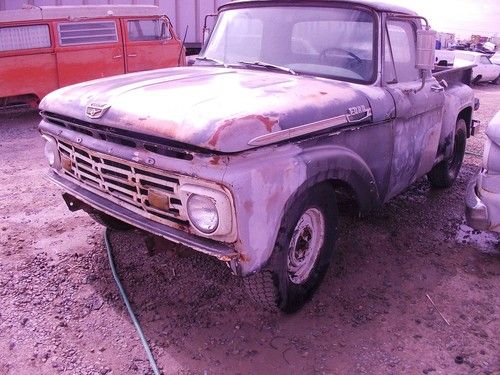 1962 FORD F-100  SHORTBED  STEPSIDE  ,I  BELIEVE IT  ORIGINALLY HAD V8  ,, image 4