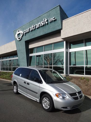Silver 2005 dodge caravan se with wheelchair accessible side entry ramp