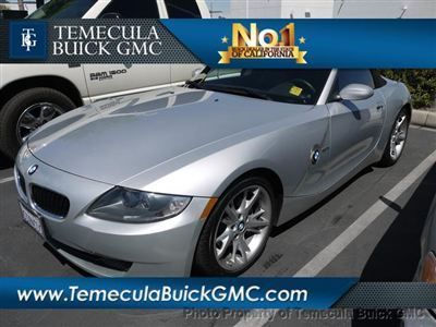 Bmw z4 3.0i low miles 2dr convertible automatic gasoline 3.0l i6 dohc 24v silver